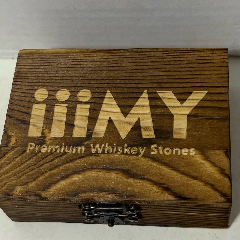 iiMY Premium Whiskey Stones Wooden Box